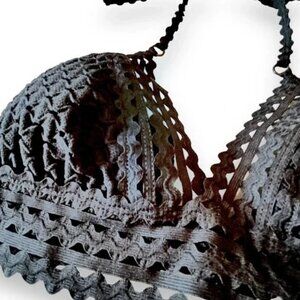 Robin Piccone Chiara Halter Bikini Top Black XXS